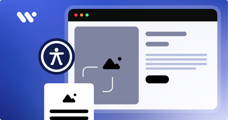 Cover image: The WeAccess.Ai logo on a blue background, with a web browser window in the center, a text line template, a font size adjustment box, and a letter icon1