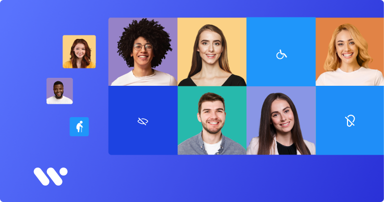 Cover image: The WeAccess.Ai logo on a blue background, with accessibility icons representing physical, visual, and hearing impairments, featuring portraits of different people within colored squares1