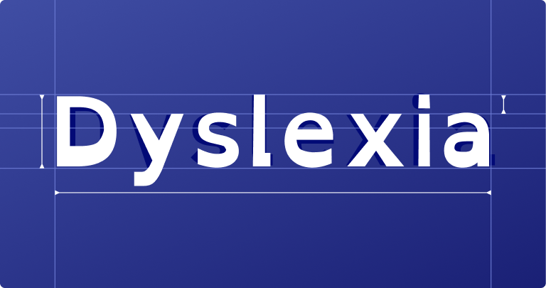 Cover image: The WeAccess.Ai logo on a dark blue background, with the word “Dyslexia” written in all caps in the center between typography alignment guides1