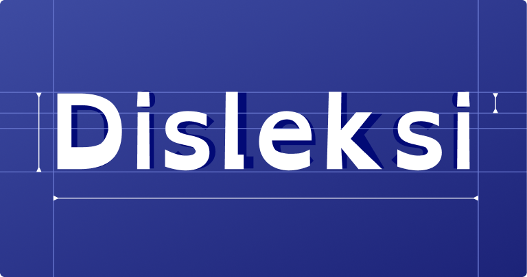 Kapak görseli: Koyu mavi zemin üzerinde WeAccess.Ai logosu, merkezde tipografi hizalama kılavuz çizgileri arasında büyük harflerle yazılmış Disleksi kelimesi1