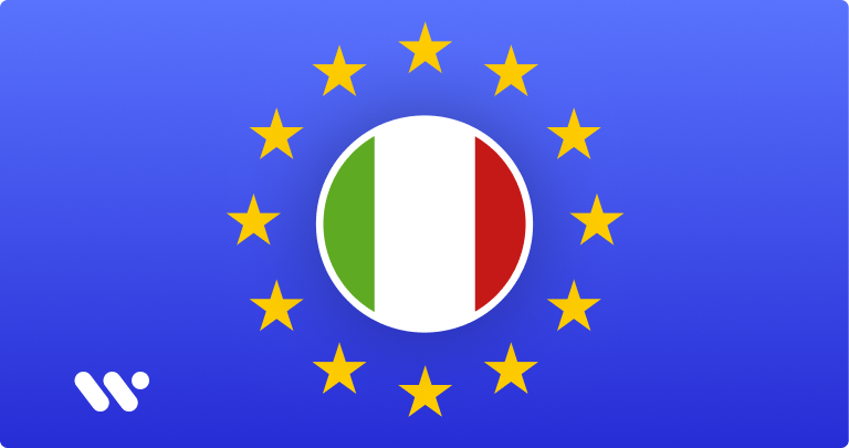 Cover image: The WeAccess.Ai logo, the European Union stars, the Italian flag, the EU flag emblem, a web browser window, and a security shield icon on a blue background1