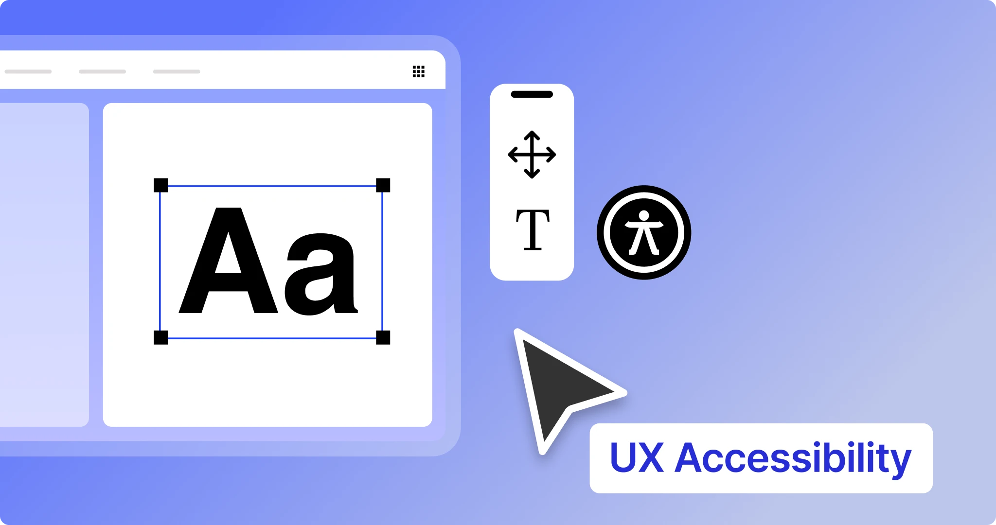 Cover image: WeAccess.Ai logo, web interface design, image/text areas, cursor, and accessibility icons on a blue background.