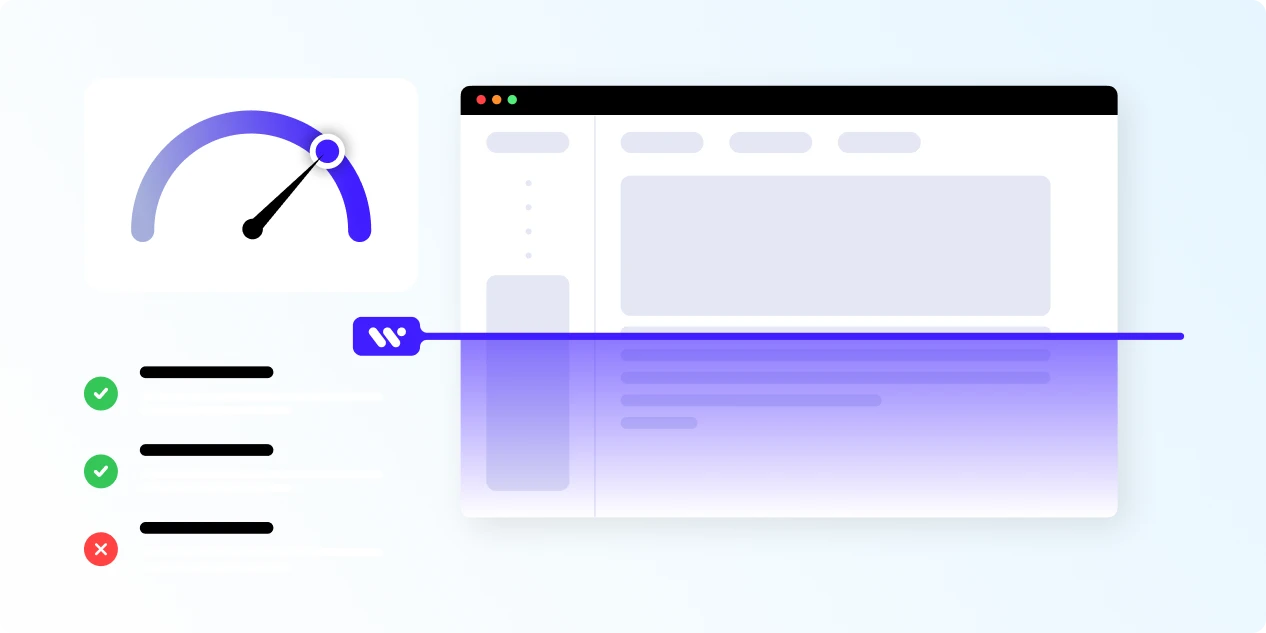 Cover image: The WeAccess.Ai logo on a light-colored background, a performance dashboard, a checklist with checkmarks and error indicators, and a screenshot of a web browser window1