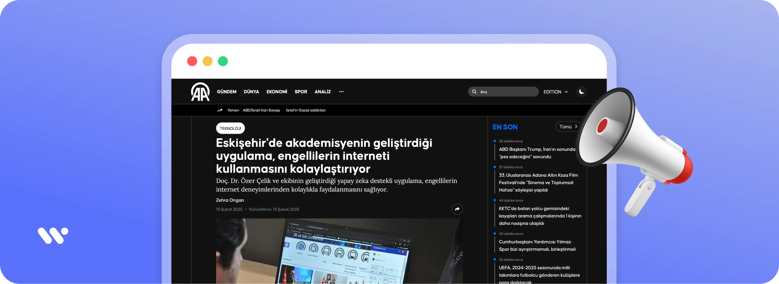 Cover image for WeAccess.ai Featured in Anadolu Agency for Digital Accessibility Solutions