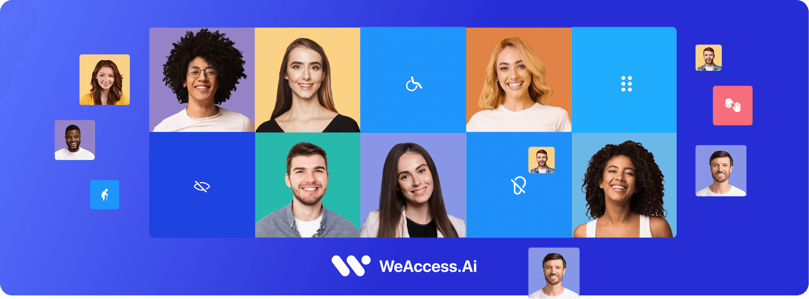Cover image: The WeAccess.Ai logo on a blue background, a smiling woman holding a tablet, a browser window featuring the Accessibility key and the ADA lock icon, and the ADA Compliance badge