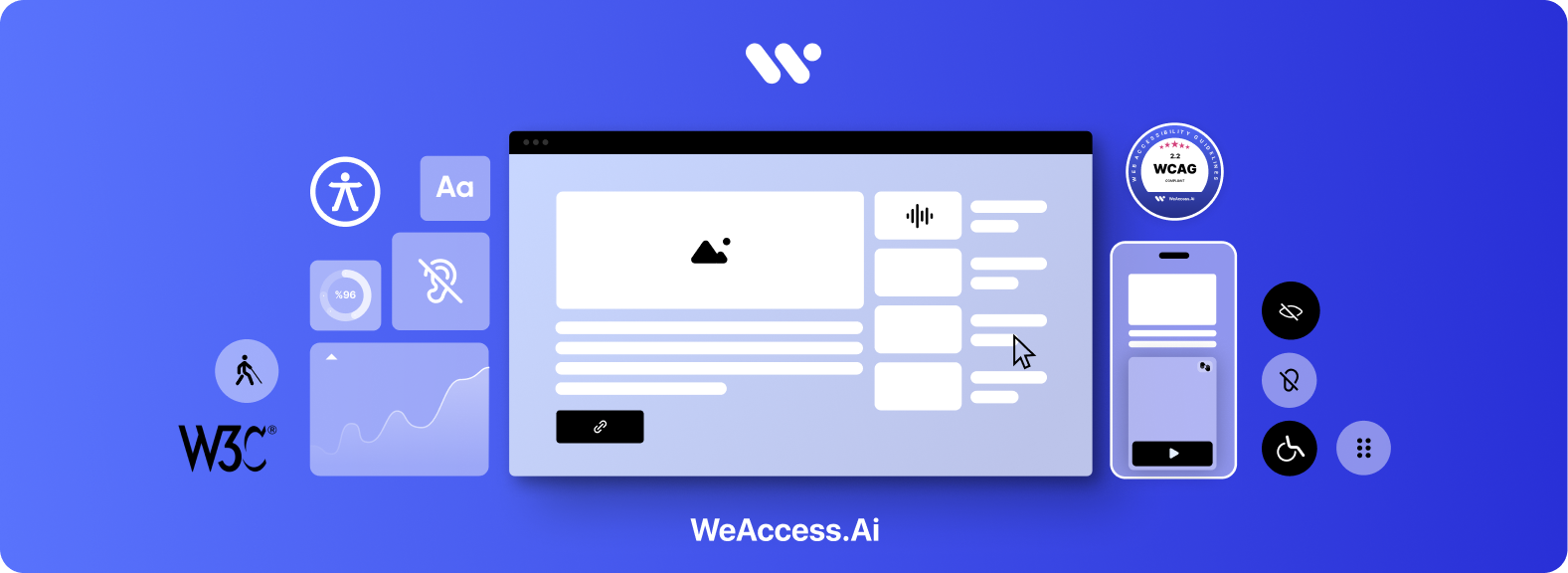 The image shows a web site that is accessible according to W3C standards.